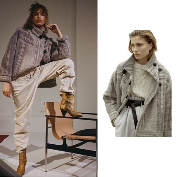 Isabel Marant ÉtoileNWT Beige Fagan Oversized Jacket - Size US 4/FR 36